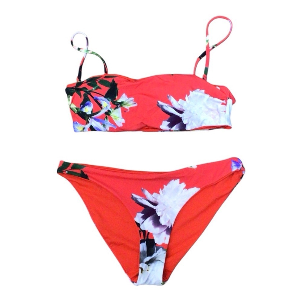 Tinibikin 2 Piece Swim Suit Floral EUC size small